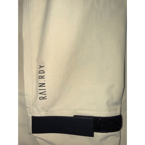 Adidas MYSHELTER RAIN.RDY Jacket Beige Tan Waterproof Hooded Coat XS Women's - Picture 16 of 16